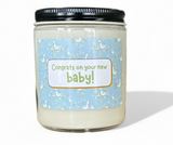 "Congrats on your new baby!" Card Candles