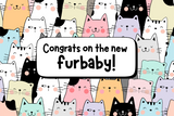 "Congrats on the new furbaby!" ***CAT*** Card Candles