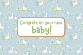 "Congrats on your new baby!" Card Candles