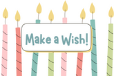 "Make A Wish!" Card Candles