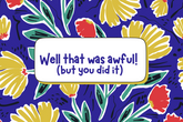 ""Well that was awful! (but you did it)" Card Candles