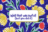 ""Well that was awful! (but you did it)" Card Candles