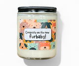 "Congrats on the new furbaby!" ***DOG*** Card Candles