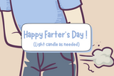 Happy Farter's Day - Card Candles